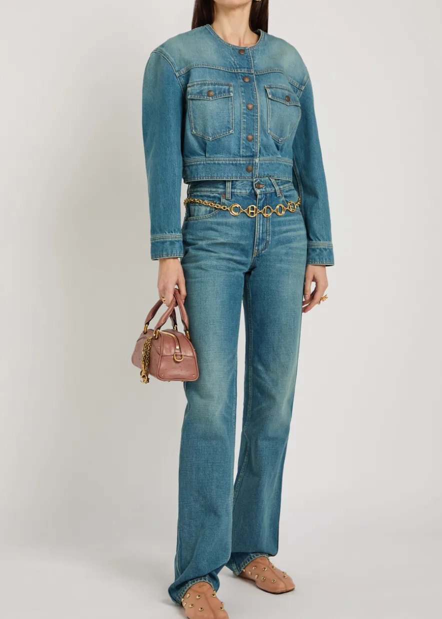 Straight-leg jeans