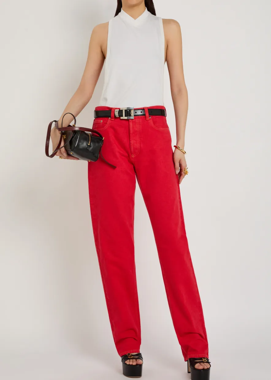 Straight-leg jeans