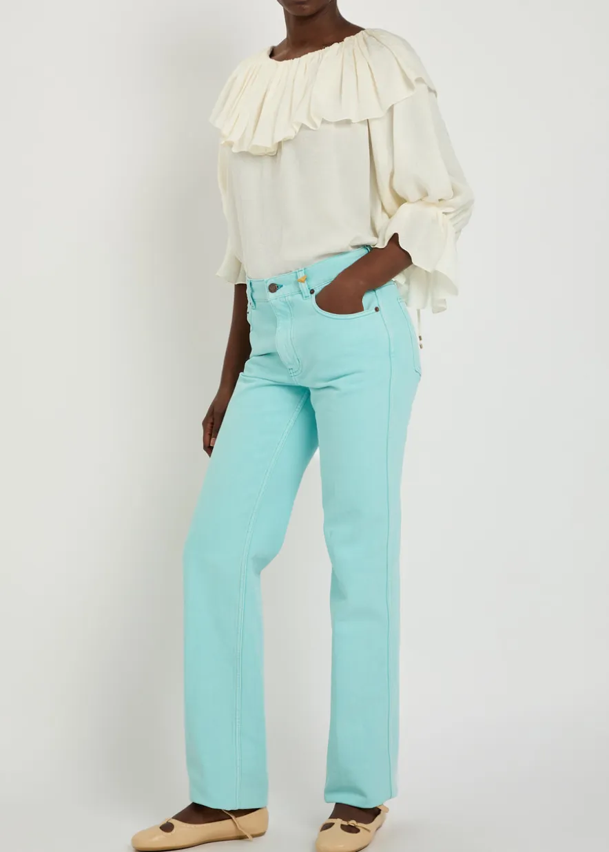 Straight-leg jeans