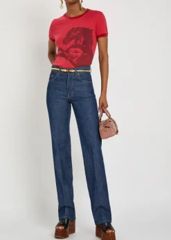 Straight-leg jeans