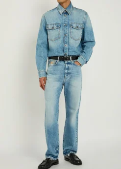 Straight-leg jeans