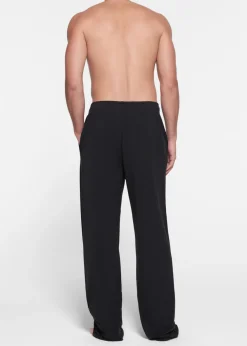 Straight-leg jersey trousers