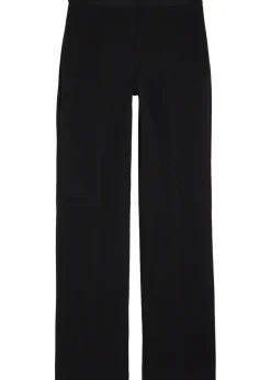 Straight-leg jersey trousers