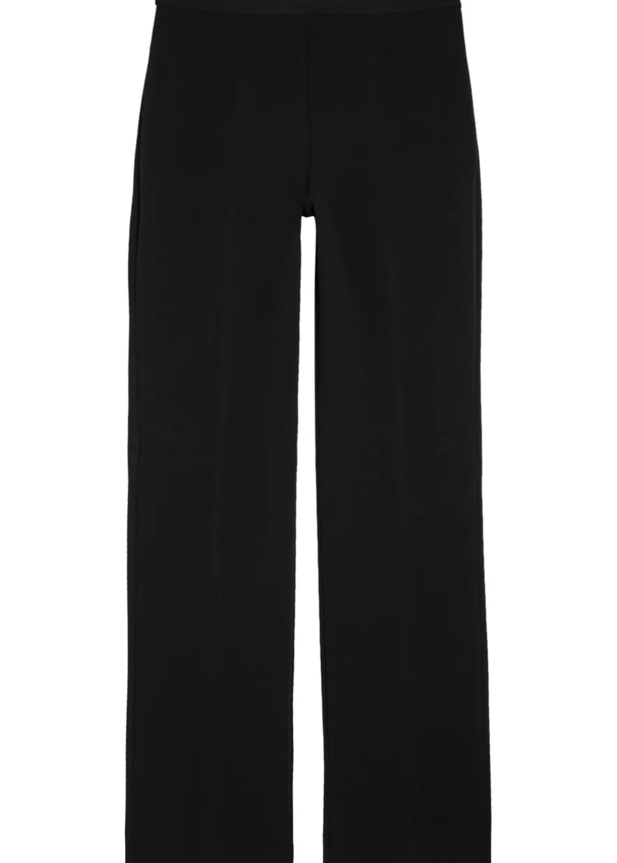 Straight-leg jersey trousers
