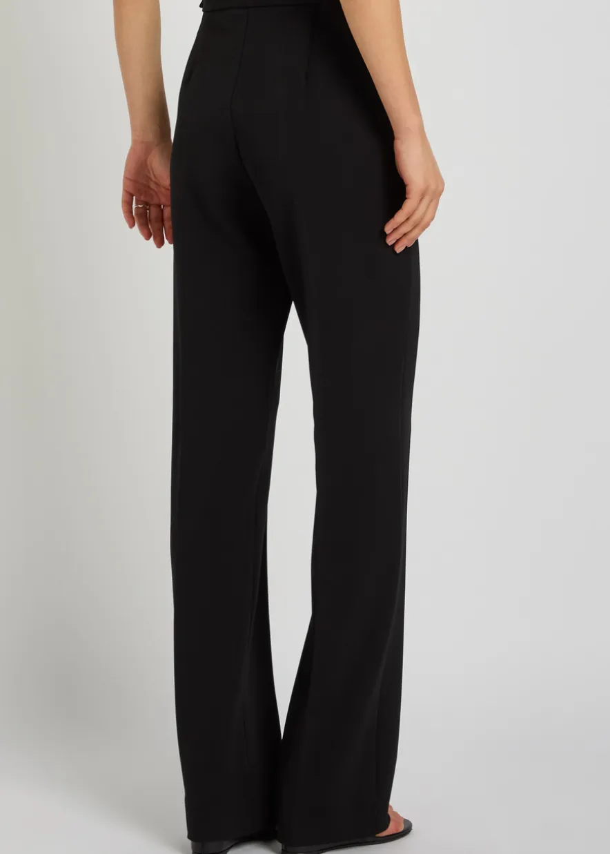 Straight-leg jersey trousers