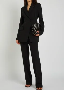 Straight-leg jersey trousers