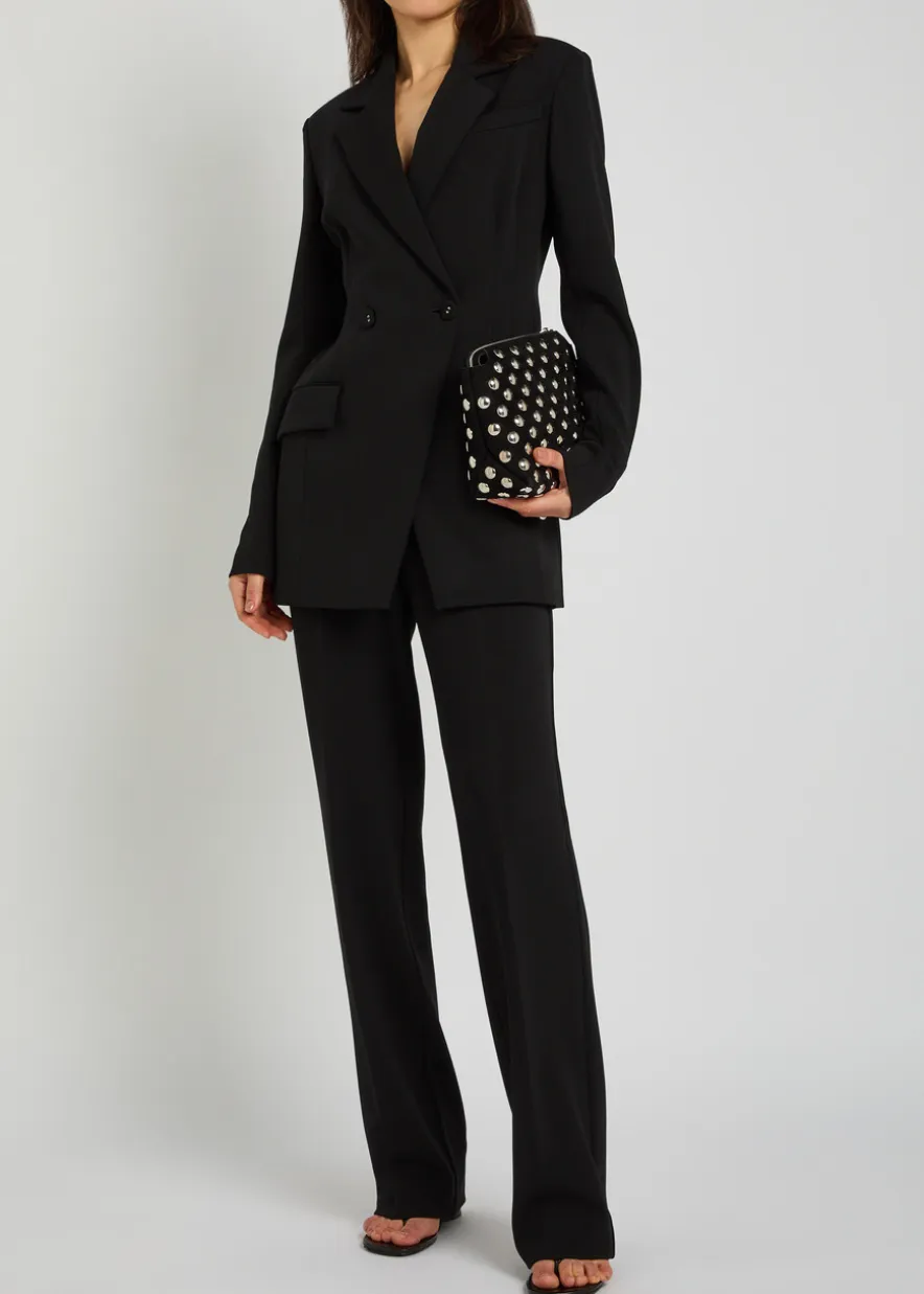 Straight-leg jersey trousers