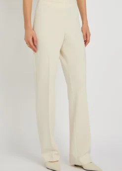 Straight-leg jersey trousers