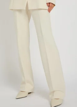 Straight-leg jersey trousers