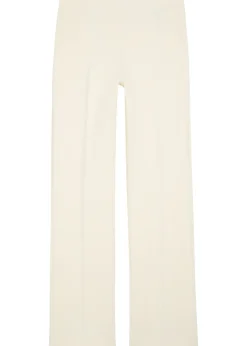 Straight-leg jersey trousers