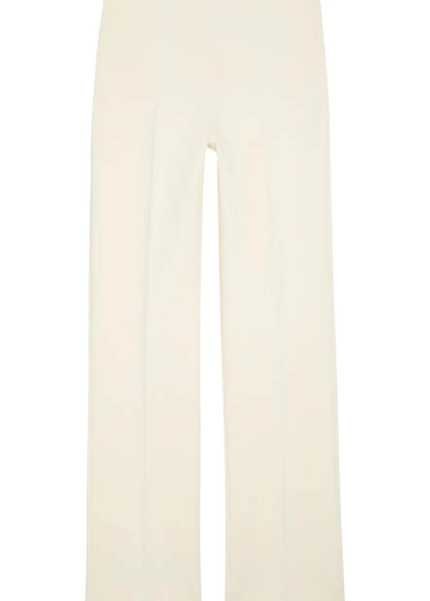Straight-leg jersey trousers