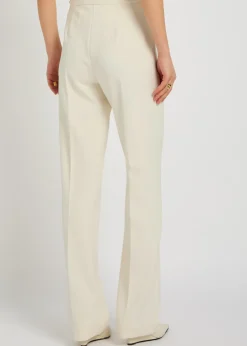 Straight-leg jersey trousers