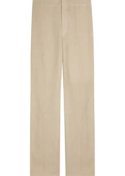 Straight-leg linen trousers