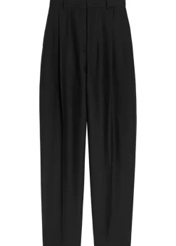 Straight-leg mohair-blend trousers