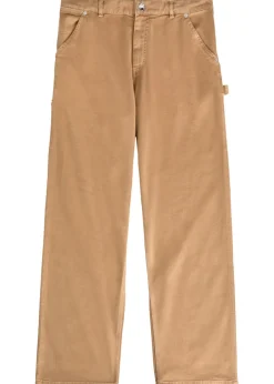 Straight-leg stretch-cotton trousers