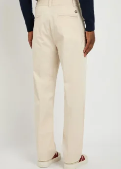 Straight-leg stretch-cotton trousers