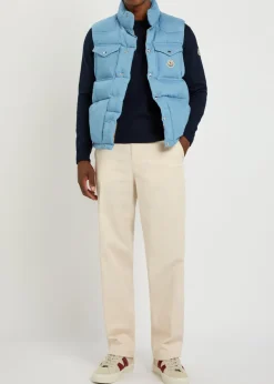 Straight-leg stretch-cotton trousers