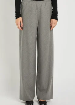 Straight-leg stretch-wool trousers