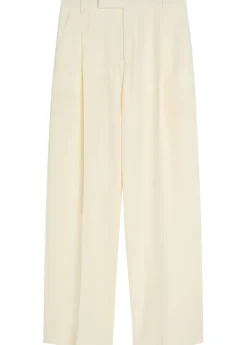 Straight-leg stretch-wool trousers