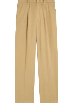 Straight-leg twill trousers