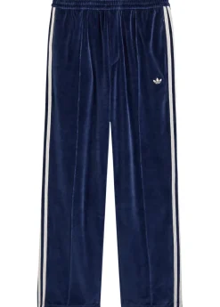 Straight-leg velour track pants
