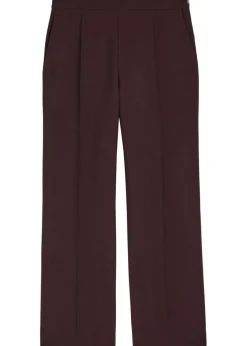 Straight-leg wool trousers