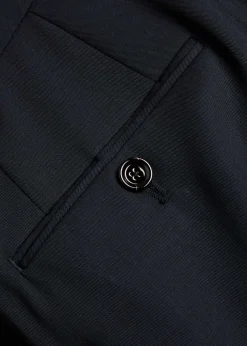 Straight-leg wool trousers