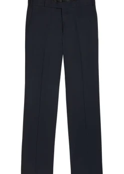 Straight-leg wool trousers