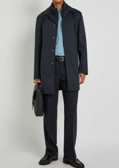 Straight-leg wool trousers