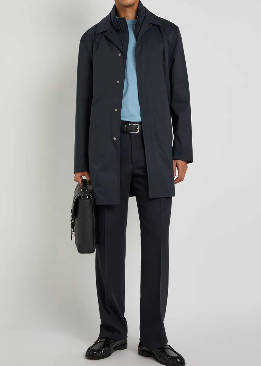 Straight-leg wool trousers