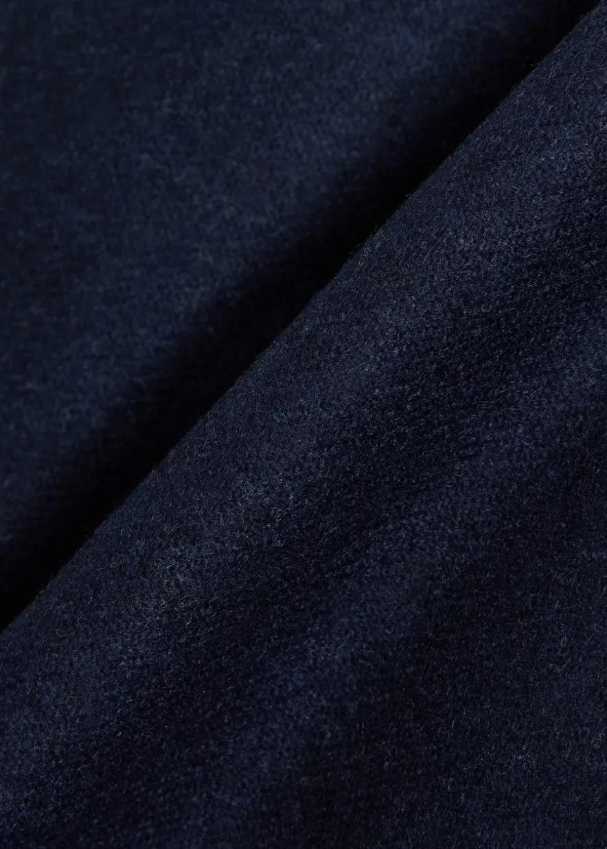 Straight-leg wool trousers