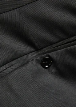 Straight-leg wool trousers