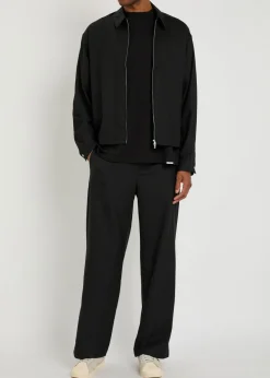 Straight-leg woven trousers
