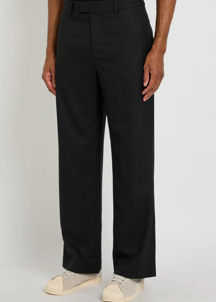 Straight-leg woven trousers