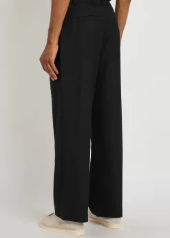 Straight-leg woven trousers