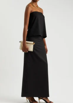 Strapless woven top
