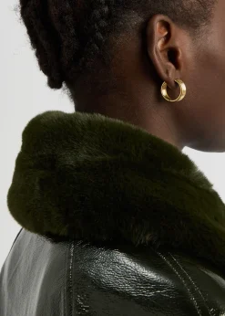 Stratis 14kt gold vermeil hoop earrings