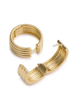 Stratis 14kt gold vermeil hoop earrings