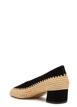 Strength 40 raffia and suede pumps