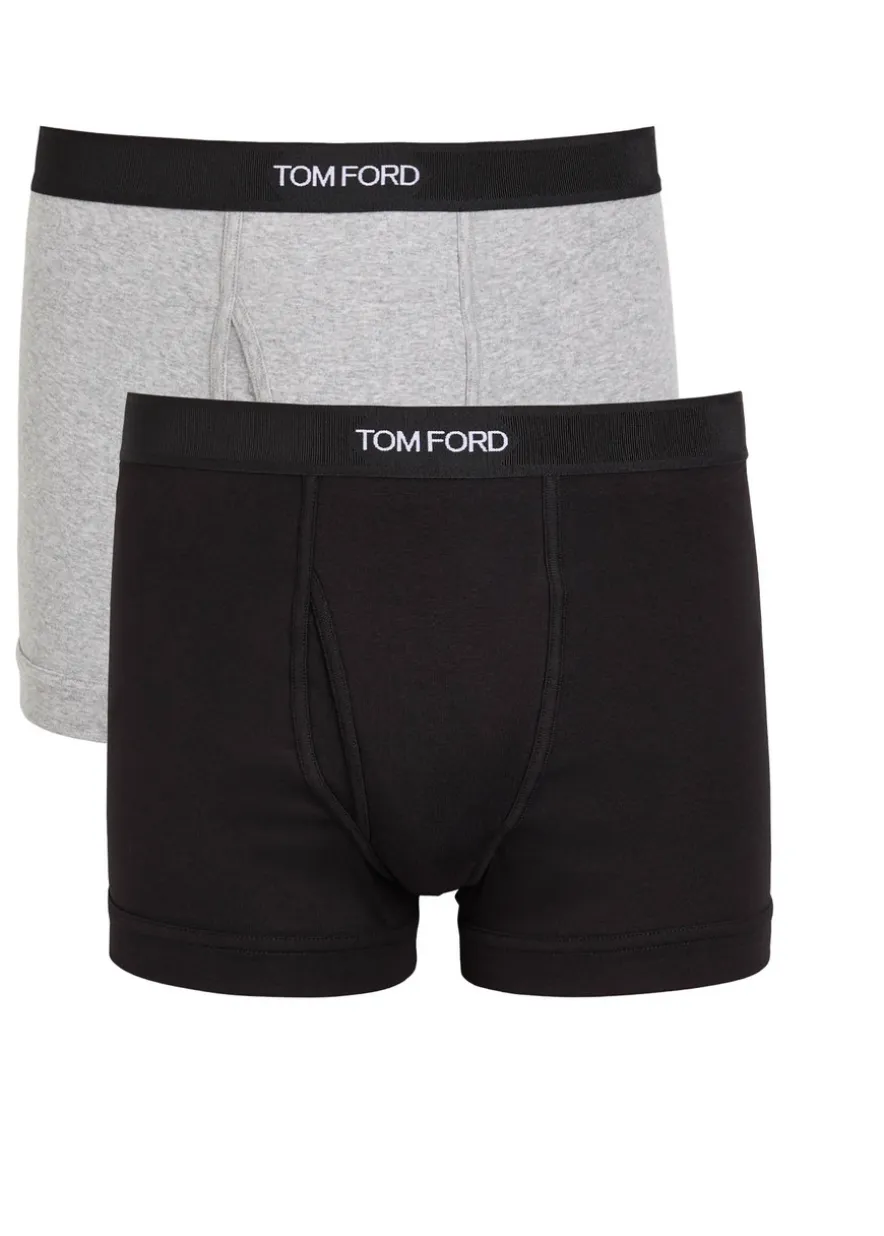 Stretch-cotton boxer briefs - set of two