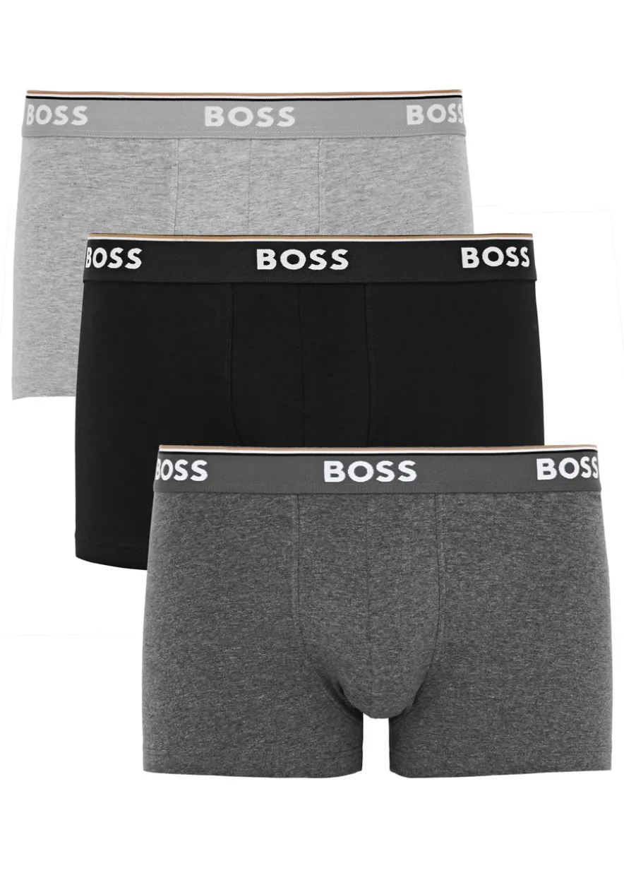 Stretch-cotton boxer trunks - set of three
