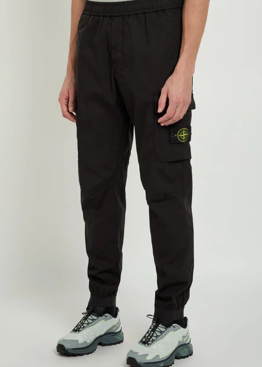 Stretch-cotton cargo trousers