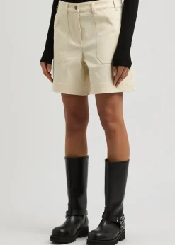 Stretch-cotton twill shorts