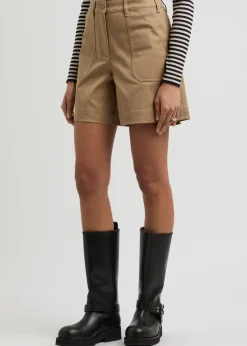 Stretch-cotton twill shorts