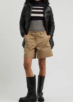 Stretch-cotton twill shorts
