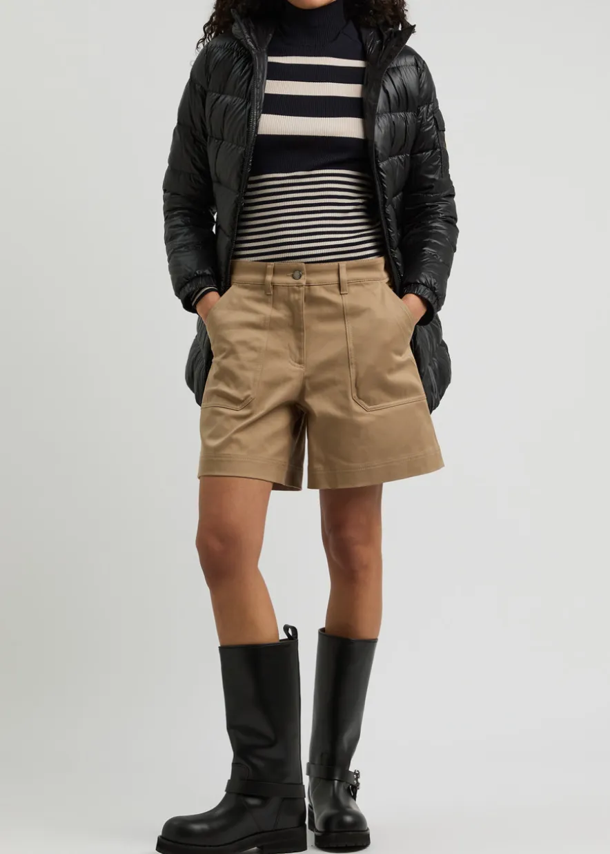 Stretch-cotton twill shorts