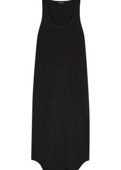 Stretch-crepe maxi dress