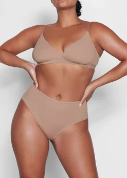 Stretch-jersey crossover bralette