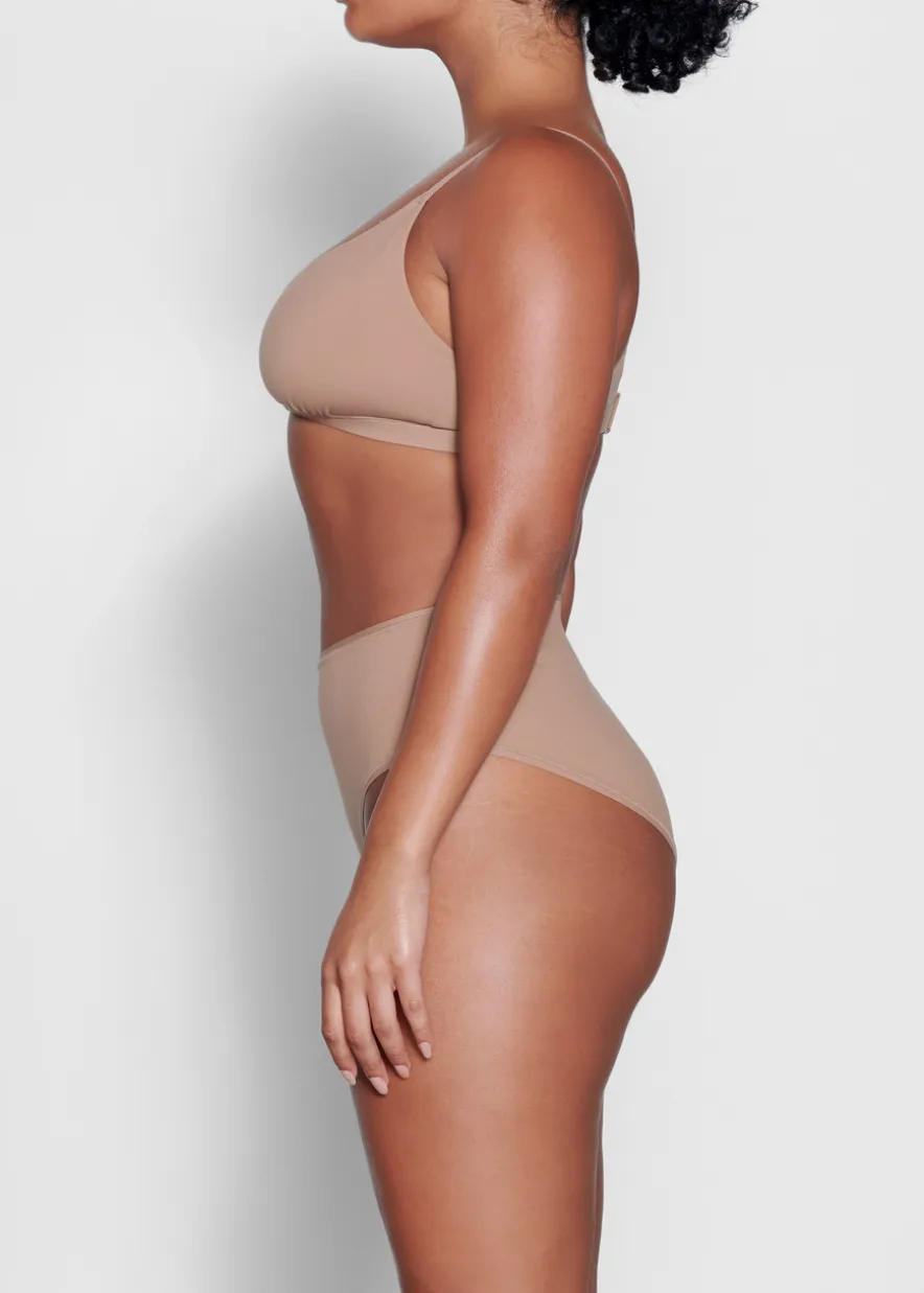 Stretch-jersey crossover bralette