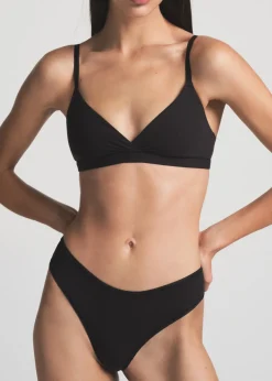 Stretch-jersey crossover bralette